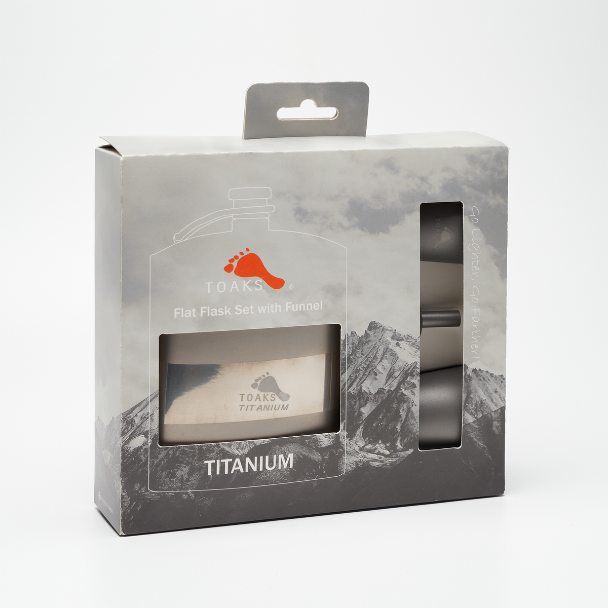 TOAKS Titanium Flat Flask Set