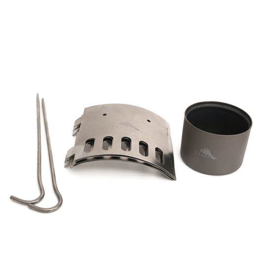 TOAKS Titanium 750ml Pot and Alcohol Stove Combo Set