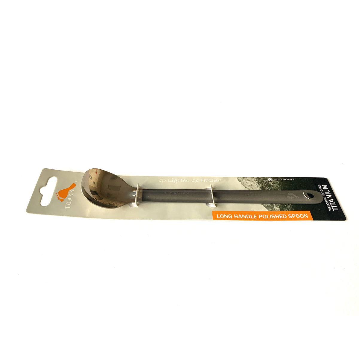 Toaks Titanium Long Handle Spoon with Polished Bowl